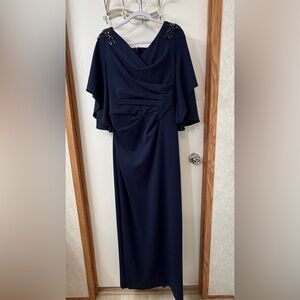 Adrianna Papell Midnight Blue Medium Sleeve Dress